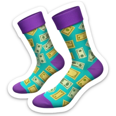 feet socks and money sticker
