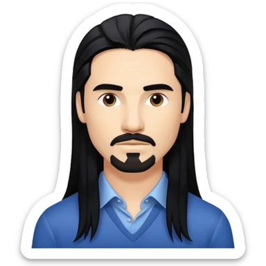 Kevin Richardson with long black hair sticker