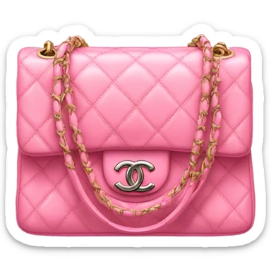 Pink Chanel handbag sticker