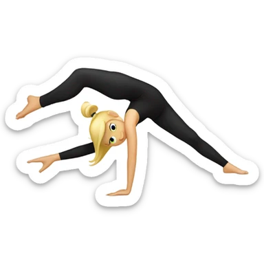 Blonde woman doing splits  sticker