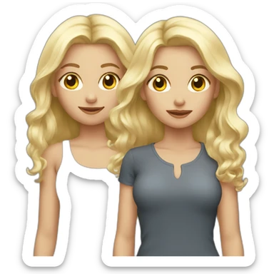 3 blonde girls sticker