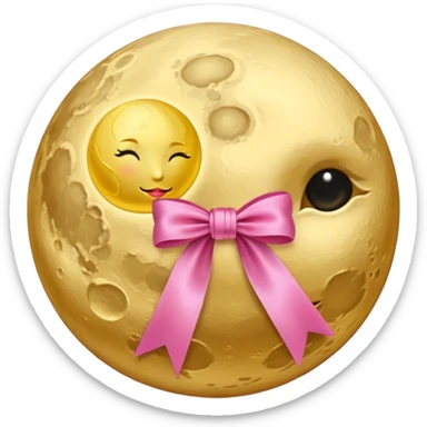 🌕🎀 merge these emojis and make new emoji don't make picture make emoji sticker
