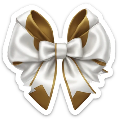 white satin bow sticker