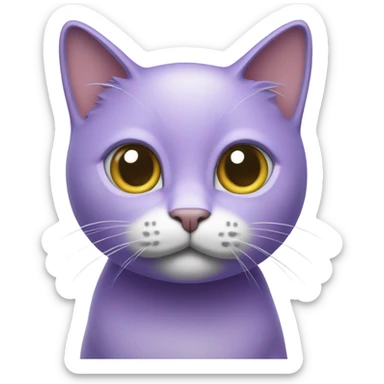 lavender cat emoji taking pictures sticker