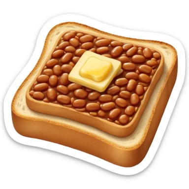 Baked beans on toast sticker