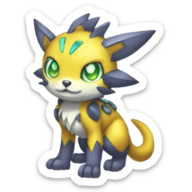 cute cool edgy shiny Digimon-Fakemon-animal full body sticker
