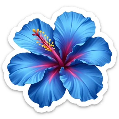 Flower hibiscus blue  sticker