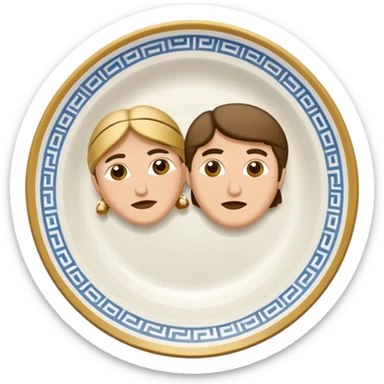 greek wedding broken plate  sticker
