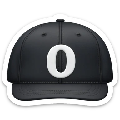 black cap with number “9” on it sticker