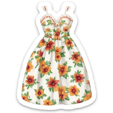 Mexican Floral Dress sticker