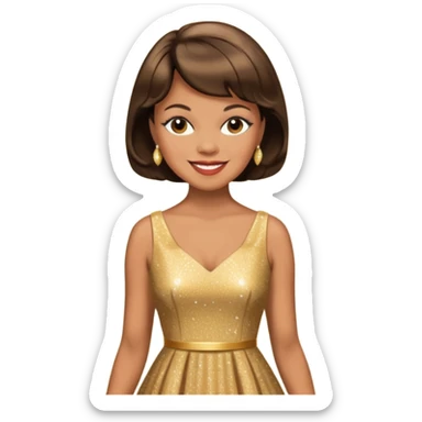 Florence Ballard gold dress sticker