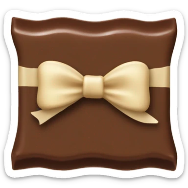 Chocolate bar with beige bow sticker