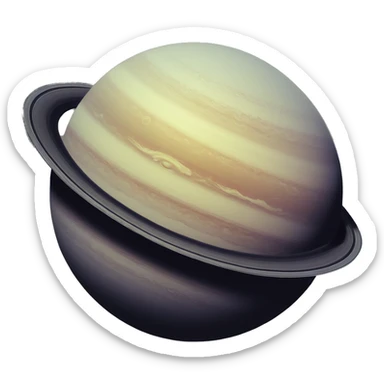The planet Saturn in 1958 sticker