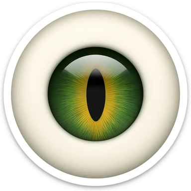 Realistic Cat-Reptile slit pupil eye in a circle  sticker