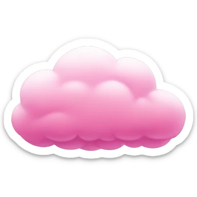Pink cloud sticker
