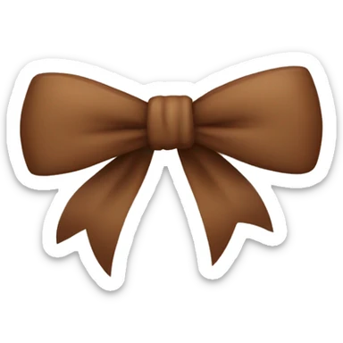 Brown bow sticker