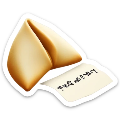 fortune cookie with the note in it sticker