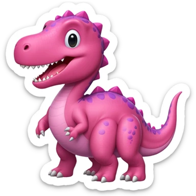 pink dino sticker