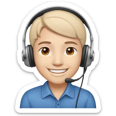 un émoji qui représente une personne qui travaille au drive  sticker