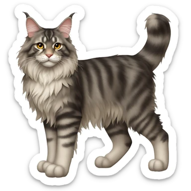 Maine Coon Cat Full Body sticker
