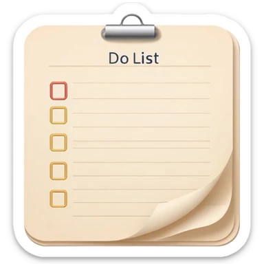 Pale beige to do list sticker