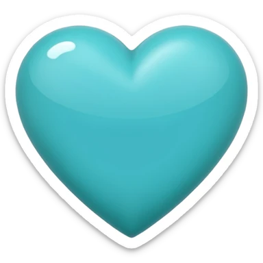 Turquoise heart  sticker