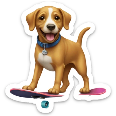 Dog riding a skateboard  sticker