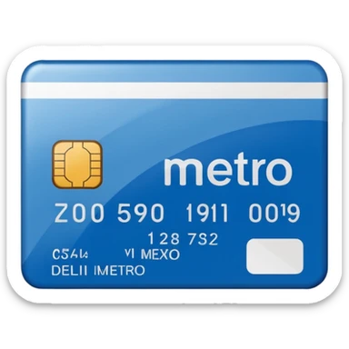 generate an ios genmoji of  a DELHI metro card sticker