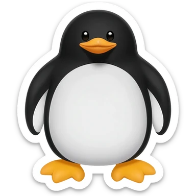 happy penguin sticker