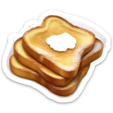 french toast with powdered sugar sticker