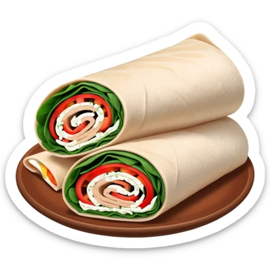 Cream cheese turkey spinach red pepper wrap sticker