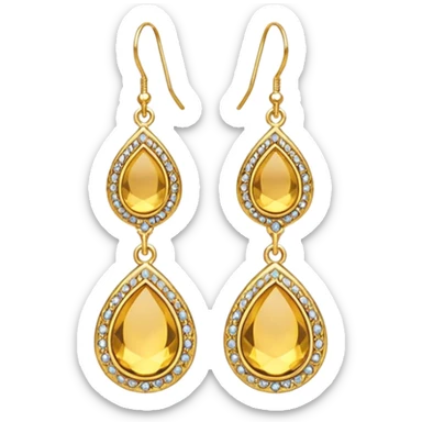 Drop earrings sticker