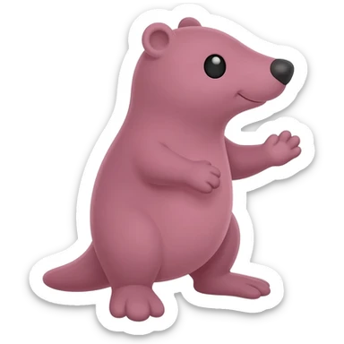 Pink platypus sticker