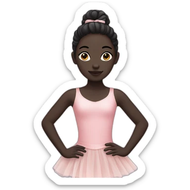 ballerina with black skin  sticker