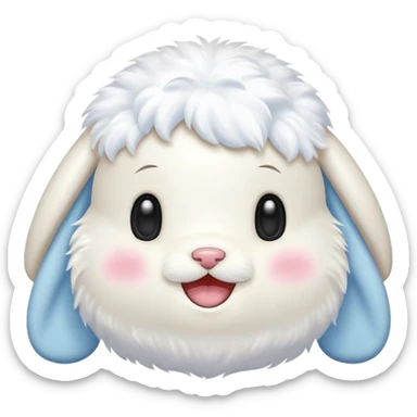 Generate me a cinnamorol emoji and Make it look like her  sticker