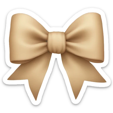 Beige bow sticker
