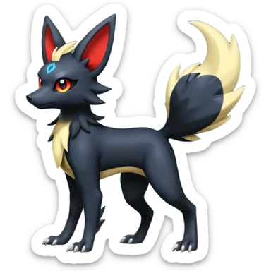 Salandit-Zorua-Nargacuga-Umbreon-Silvally-fusion (full body) sticker