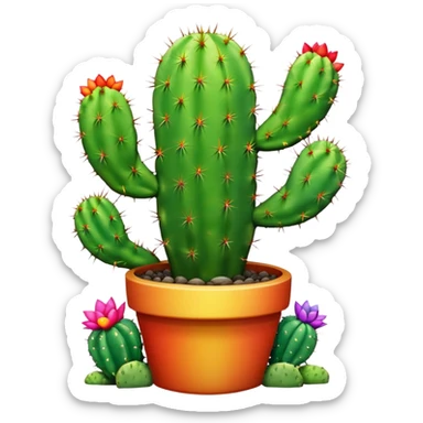 Cactus rainbow sticker
