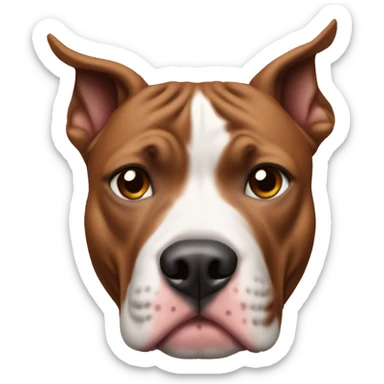 Pitbull cropped ears sticker