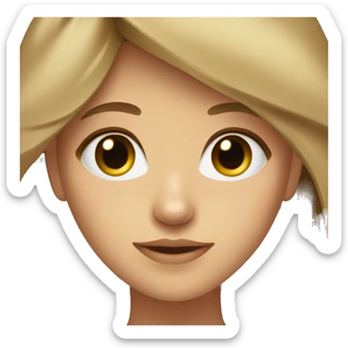 girl with green-brown eyes and light brown hair sticker