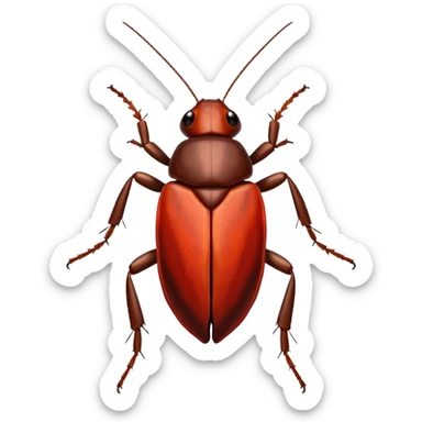 cockroach with "RED" written on its back sticker