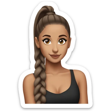 ariana grande with high ponytail  sticker
