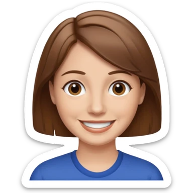 Terry Coldwell with brown hair sticker