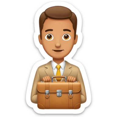 Man with 4 briefcases sticker