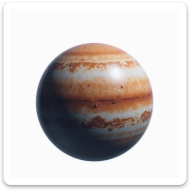 photorealistic icon of a planet on white background sticker