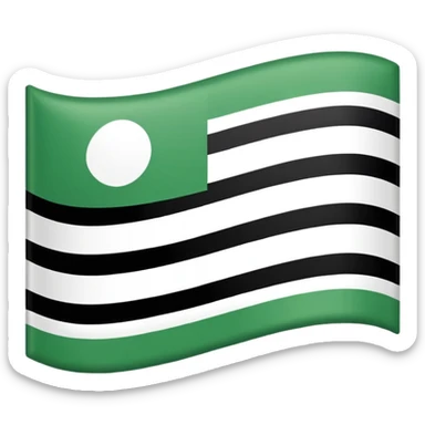 No js do a flag with green on top white in the middle and black on the bottom three sections don’t add any symbols or anything just those three colors spilt like top middle and bottom  sticker