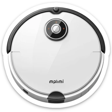Robot vacuum cleaner white sticker