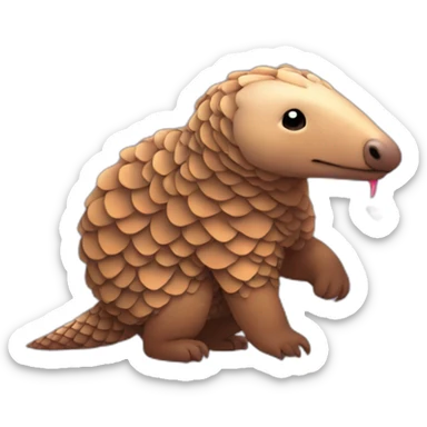Pangolin in love sticker