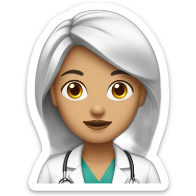 mulher-ruiva-médica sticker