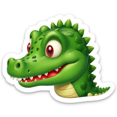 crocodile with heart eyes in love sticker